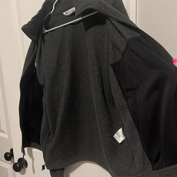 Men's Steens Mountain Gray Mock Neck Zip Fleece Columbia Jacket L XL Vintage - Picture 4 of 8